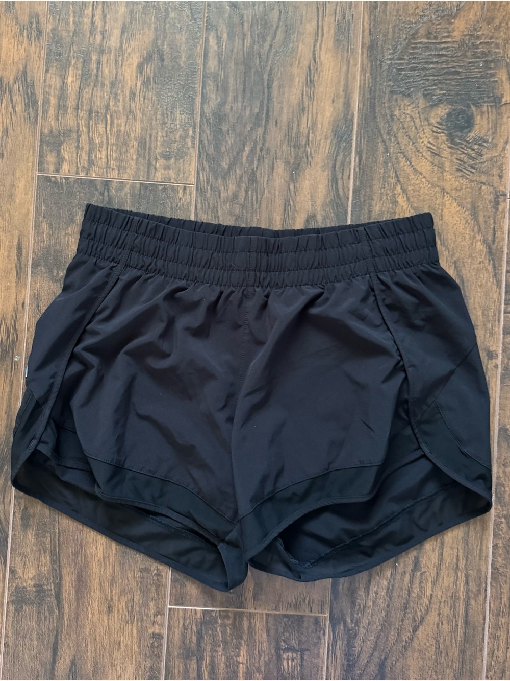 Athleta Small Black Mesh Racer Run Shorts